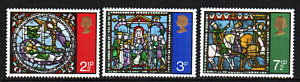 Великобритания, 1971, Рождество, Витражи, 3 марки